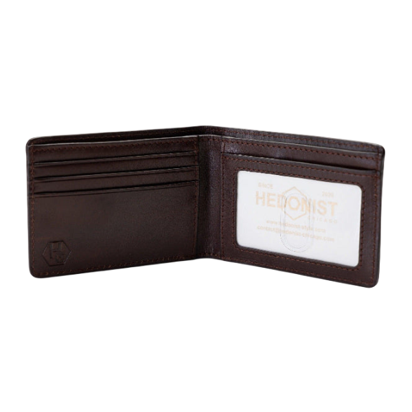 Compact Men's Wallet in Dark Brown Leather by Hedonist Chicago