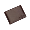 Compact Men's Wallet in Dark Brown Leather - free personalization