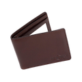 Compact Men's Wallet in Dark Brown Leather - elegant style