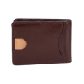 Compact Men's Wallet in Dark Brown Leather - quick access to the cards