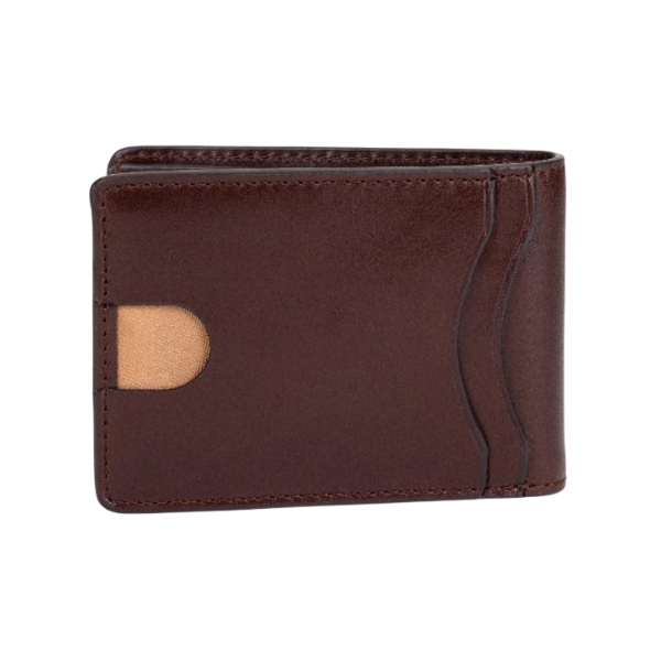 Compact Men's Wallet in Dark Brown Leather - quick access to the cards