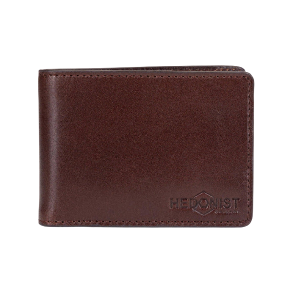 Compact Men's Wallet in Dark Brown Leather