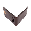 Compact Men's Wallet in Dark Brown Leather - modern design