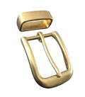 Extra Durable Polished Brass Belt Buckle 2 | Hedonist-Style | Chicago