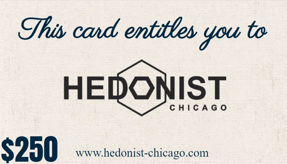 $250 Hedonist Chicago gift card for leather belts, wallets, and keychains