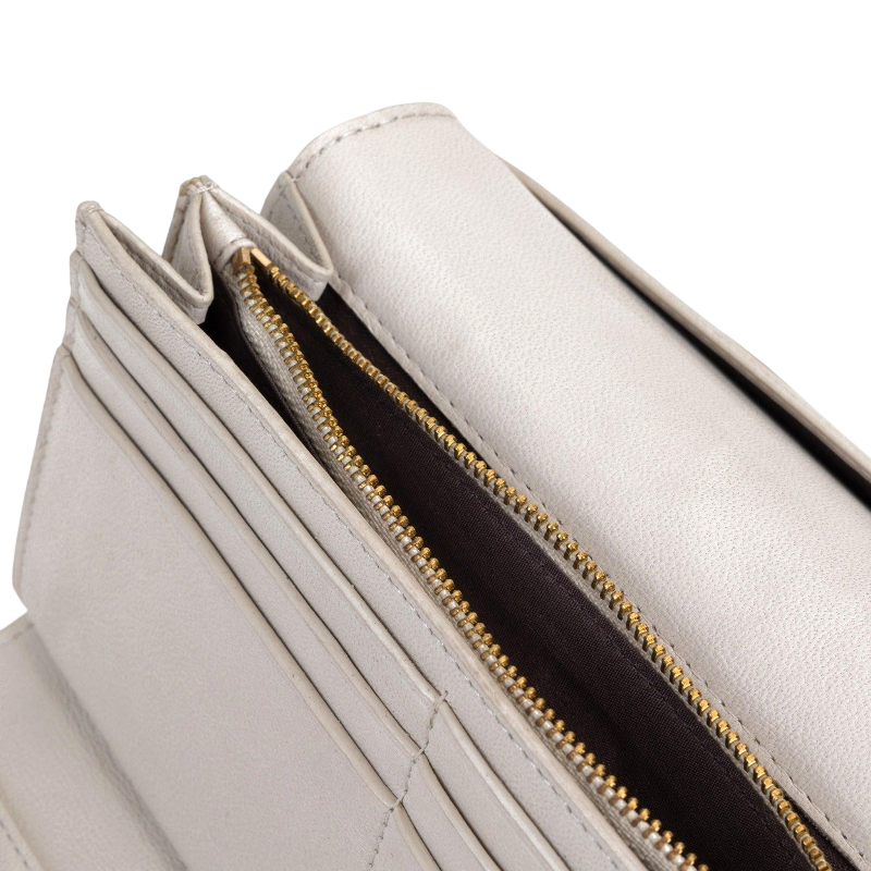 Gray Wallet for Women in Soft Smooth Leather Cards