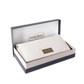 Gray Wallet for Women in Soft Smooth Leather in Box