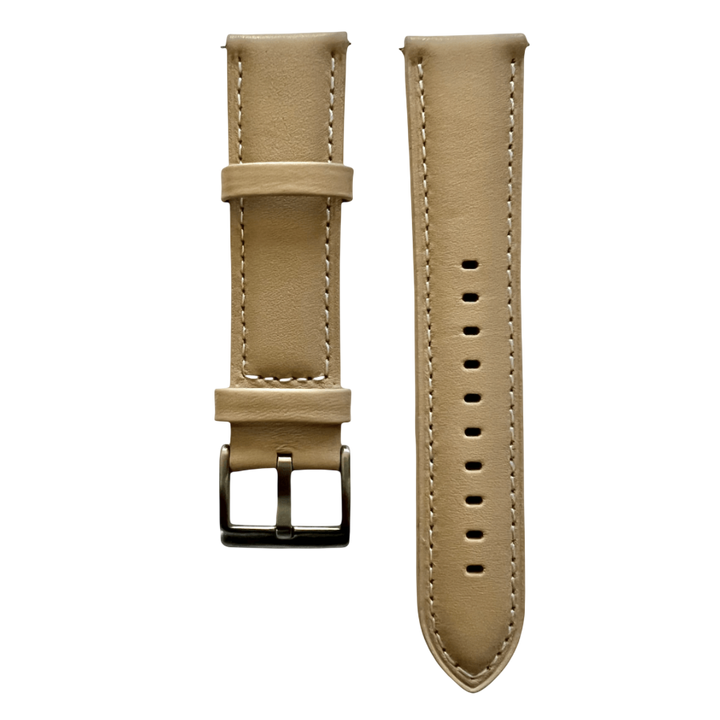 Pink grey leather watch band with quick release bars - Hedonist Chicago