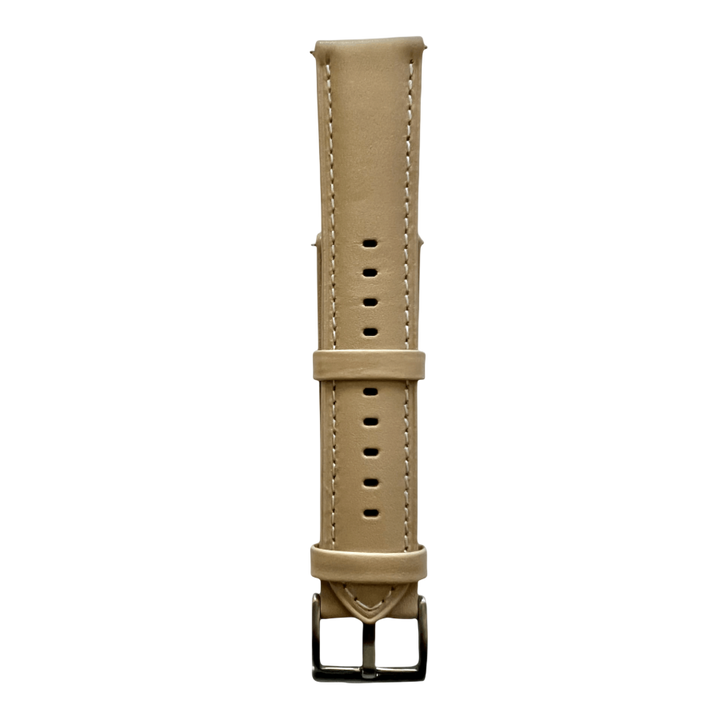 Pink grey leather watch band with quick release bars view 2 - Hedonist Chicago