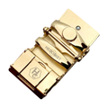 Ratchet Buckle Plate Black & Gold 1.38" (007)