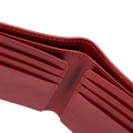 Bifold Red Premium Leather Wallet for Men -holds 6-12 cards