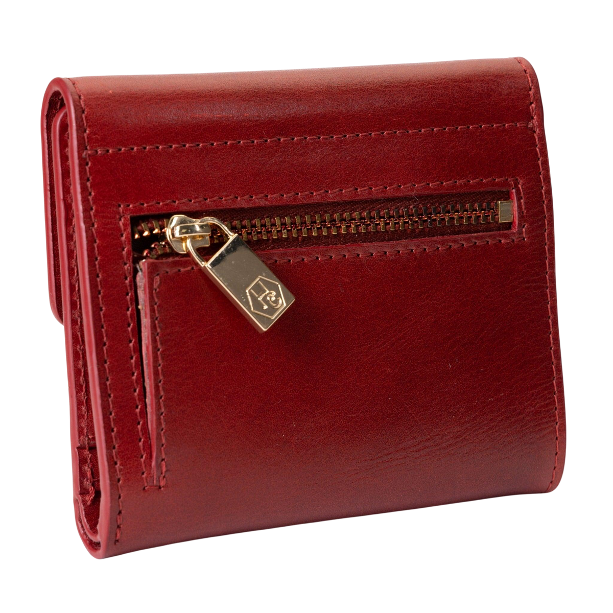 Small Red Leather Wallet for Women from Hedonist Chicago | Coin Pocket