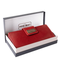 Long Red Leather Wallet for Women | Hedonist Chicago | gift box