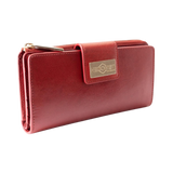 Long Red Leather Wallet for Women | Hedonist Chicago | front view