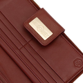 Large Red Zip Wallet for Women Pebbled Leather | Hedonist Chicago | snap