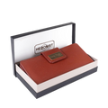 Large Red Zip Wallet for Women Pebbled Leather |Hedonist Chicago| gift box