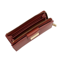 Large Red Zip Wallet for Women Pebbled Leather | Hedonist Chicago | zipper