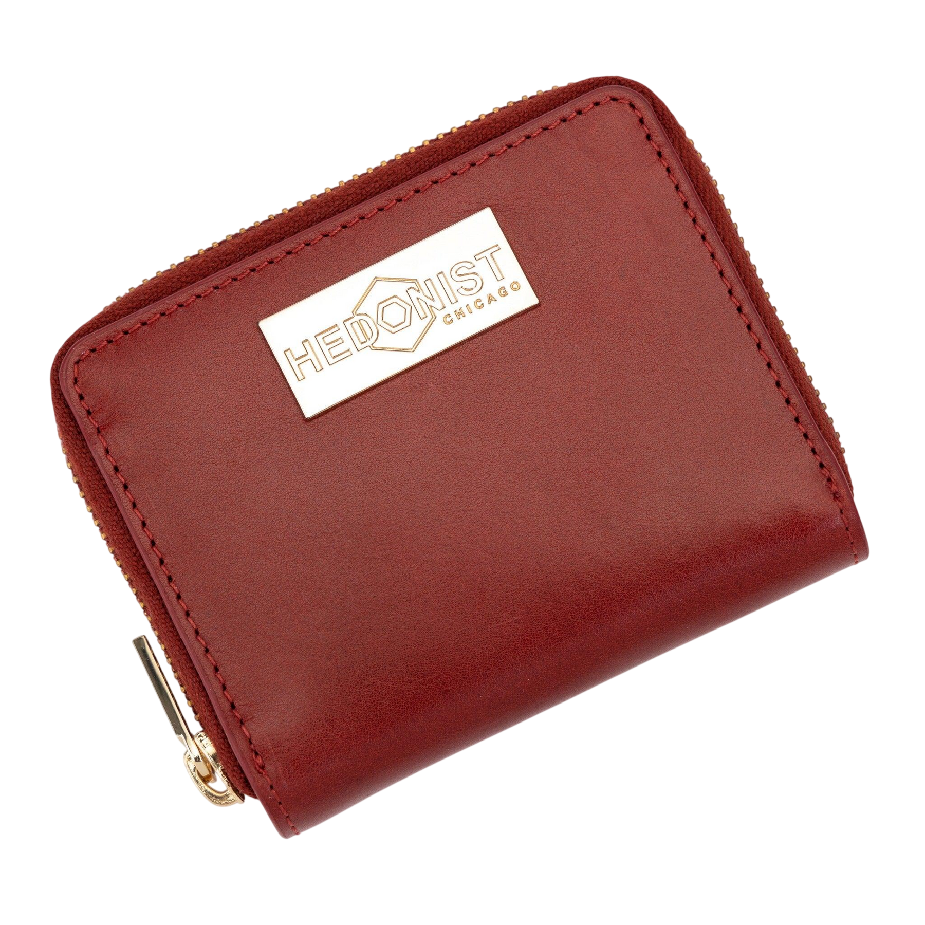 Small Zip Around Red Leather Wallet for Women from Hedonist Chicago