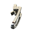 Silver Lacquered Pin and Clip Belt Buckle 2 | Hedonist-Style | Chicago