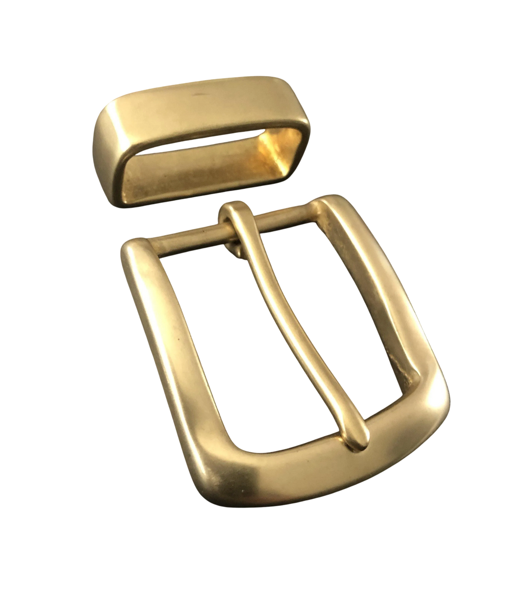 Subtle Polished Extra Durable Brass Belt Buckle 2 | Hedonist Chicago