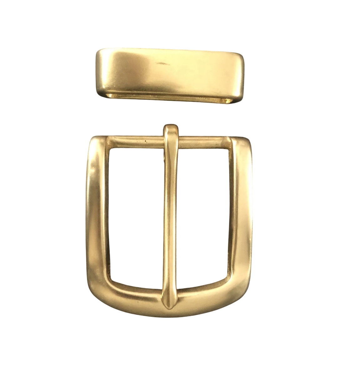 Subtle Polished Extra Durable Brass Belt Buckle | Hedonist Chicago