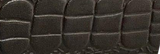 Dark Brown Croco Ratchet Belt Silver Plate
