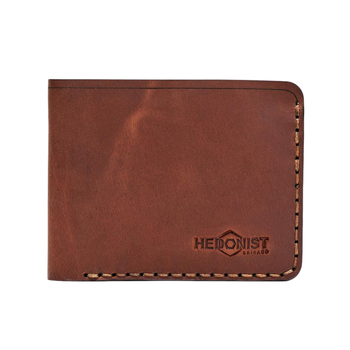 Handmade Leather Men's Wallet 6 Card Slots Whisky Pull-Up | Hedonist Chicago