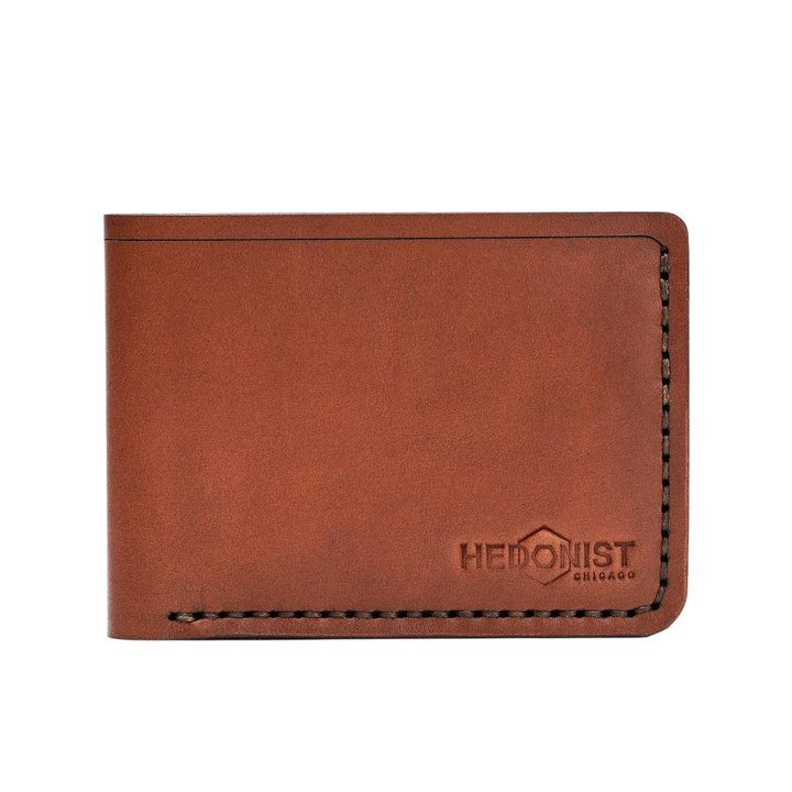 Handmade Men's Leather Wallet 4 Card Slots Whisky | Hedonist Chicago
