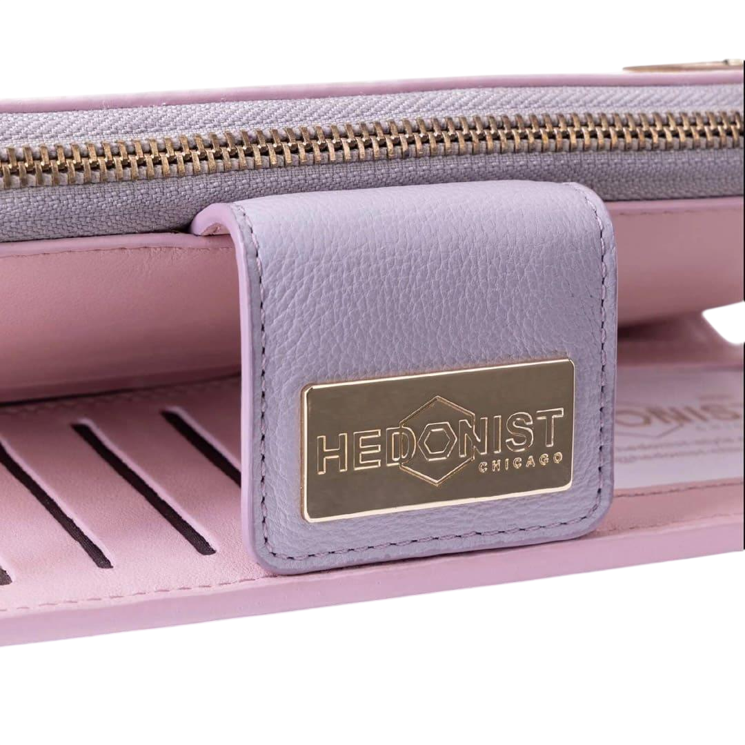 Pink Travel Leather Wallet for Women | Hedonist Chicago | snap