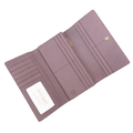 Pink Wallet for Women in Two-Tone Pebbled Leather ID Wondow
