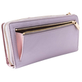 Pink Travel Leather Wallet for Women | Hedonist Chicago | coin zipper