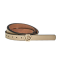 Women's Ivory Leather Belt 1"