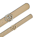 Edge finish detail on women's seamless edge leather belt - ivory - Hedonist Chicago - close-up view (1")