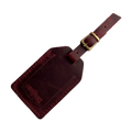 Handmade Leather Luggage Tag in Burgundy