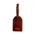 Handmade Leather Luggage Tag in Cognac