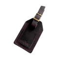 Handmade Leather Luggage Tag in Plum