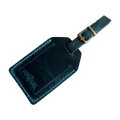 Handmade Leather Luggage Tag in Teal