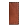Handmade Long Leather Card Holder 8 Slots Light Mahogany | Hedonist Chicago