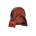 Hedonist Chicago leather coasters in Light Mahogany Mahogany, clean edge, full grain leather, product view