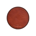 Hedonist Chicago leather coasters in Light Mahogany Mahogany, clean edge, full grain leather, set view