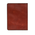 Hedonist Chicago mahogany ipad holder in mahogany, slim sleeve, leather finish, angled view