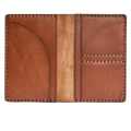 Hedonist Chicago light mahogany passport case in light mahogany, travel cover, full grain leather, detail view