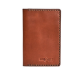 Hedonist Chicago light mahogany passport case in light mahogany, travel cover, full grain leather, product view