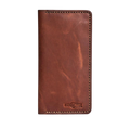 Handmade Long Card Holder 12 Slots Light Mahogany Pull-Up | Hedonist Chicago