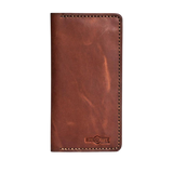 Handmade Long Card Holder 12 Slots Light Mahogany Pull-Up | Hedonist Chicago