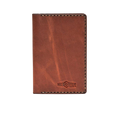 Hedonist Chicago light mahogany passport case in light mahogany, travel cover, full grain leather, product view