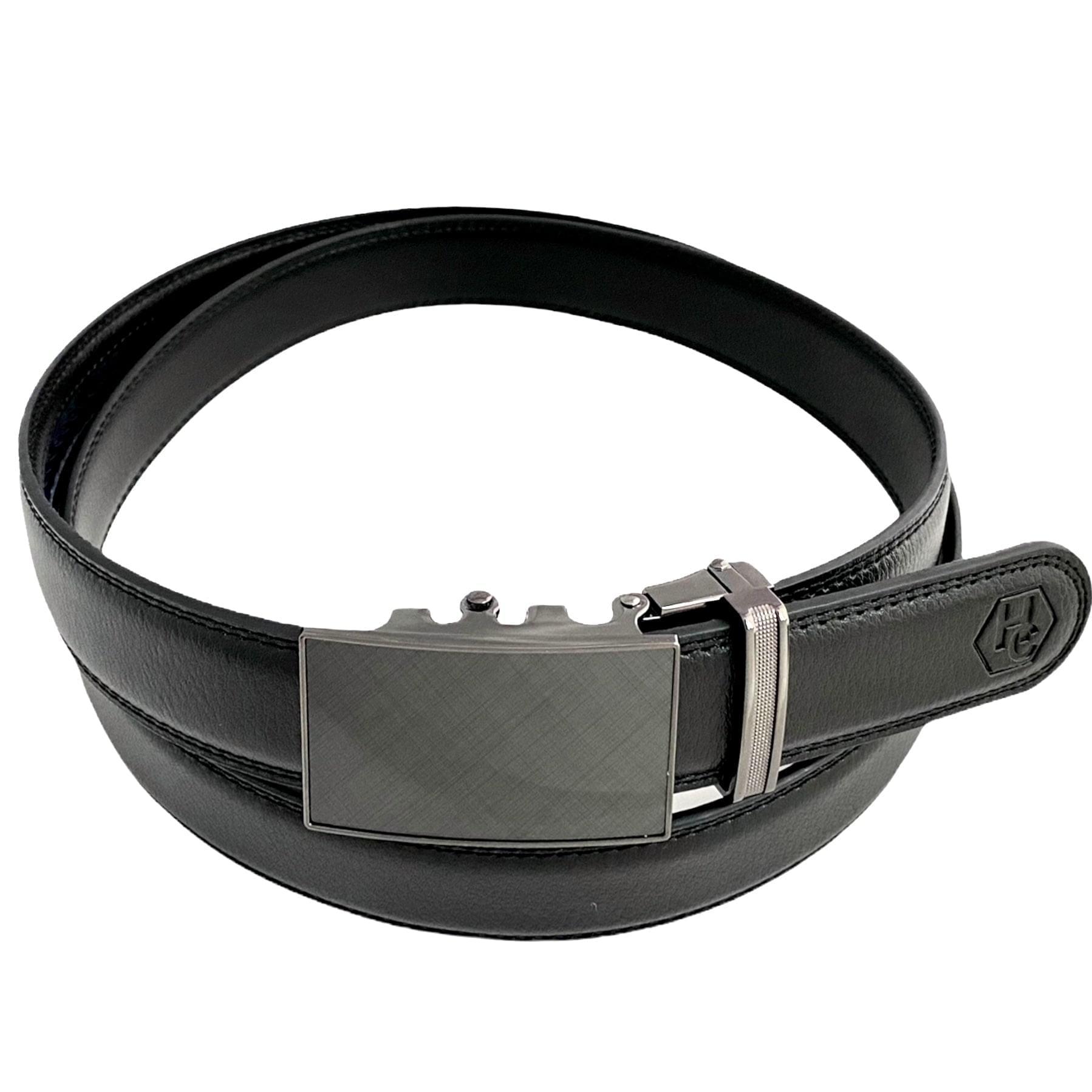 Metal Automatic belt buckle 1.15" , front view, for ratchet leather belts by Hedonist Chicago