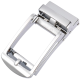 Steel ratchet belt buckle 1.38 inch polished front view | Hedonist Chicago