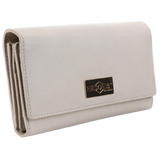 Gray Wallet for Women in Soft Smooth Leather Main view