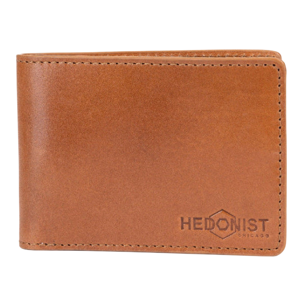 Men's Slim Brown Leather Wallet with ID Slot